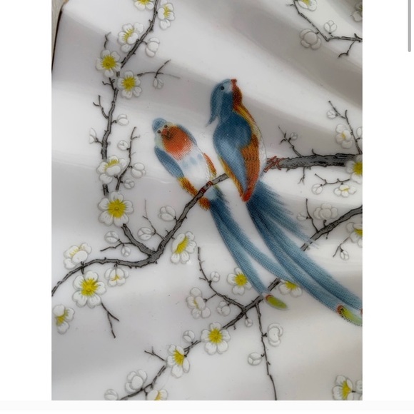 vintage Jay : fine china fan shaped plate - Picture 3 of 10